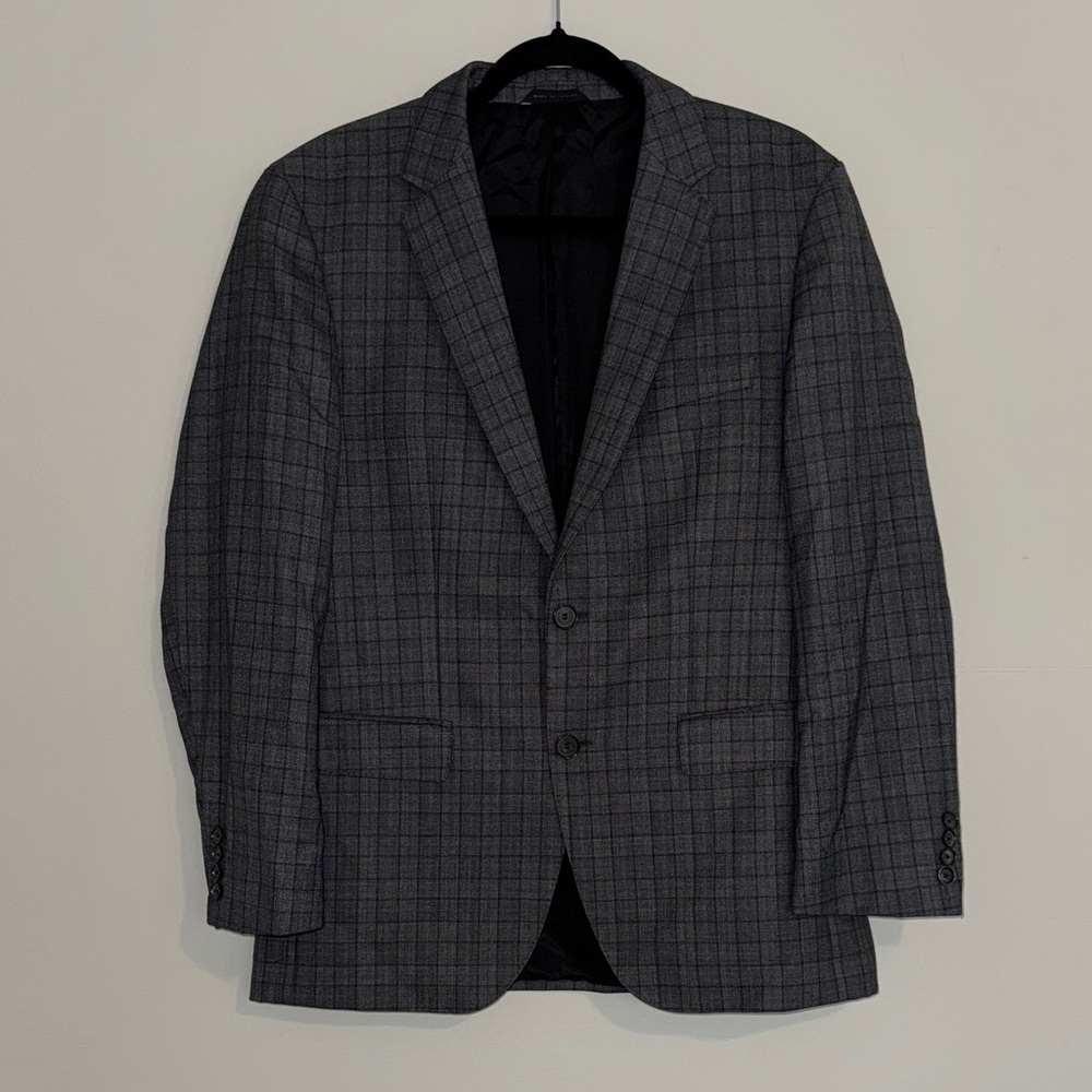 Boss Charcoal Plaid Blazer